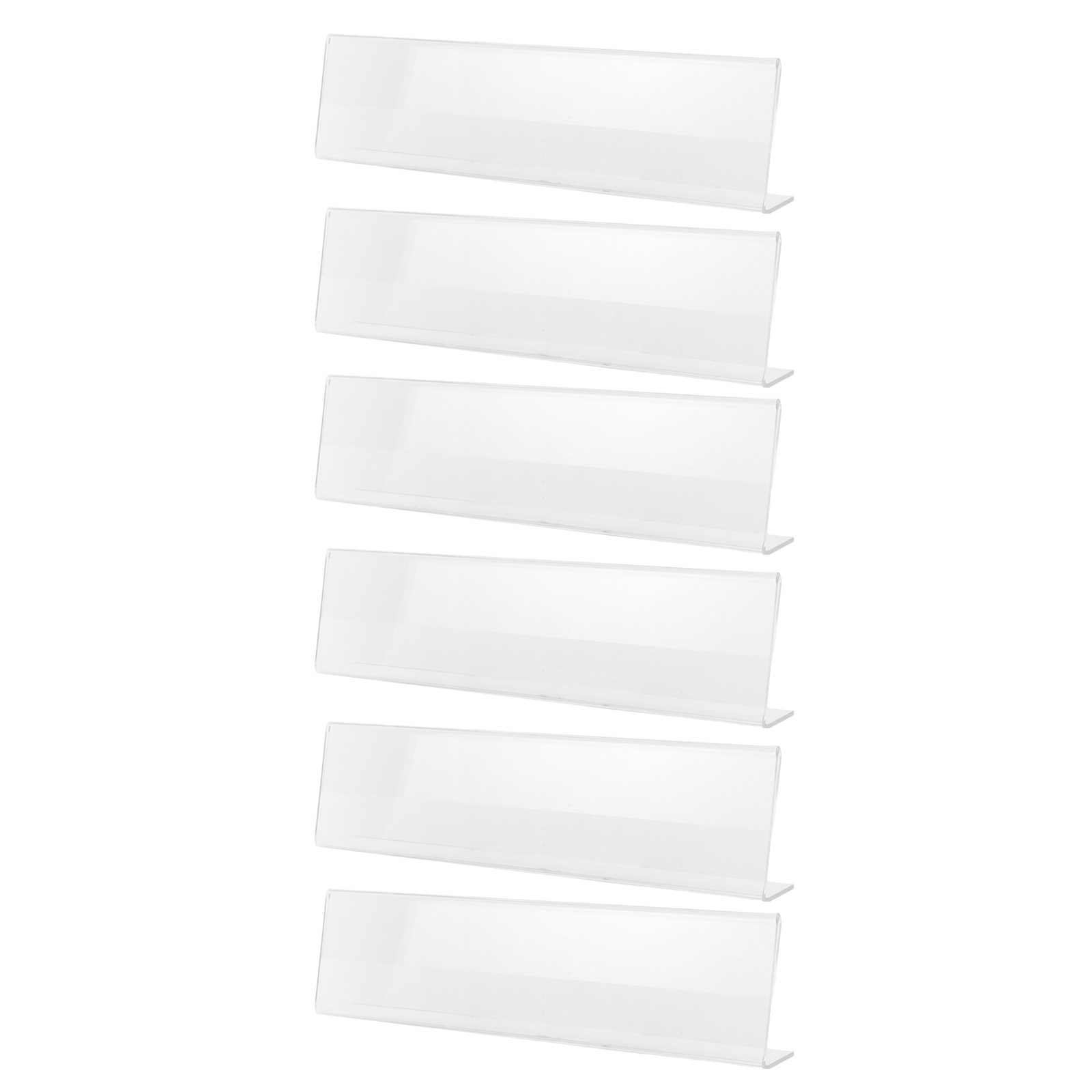 Desk Name Plate - 6 stuks bureaunaamplaatjes, acryl, transparant, 2x8