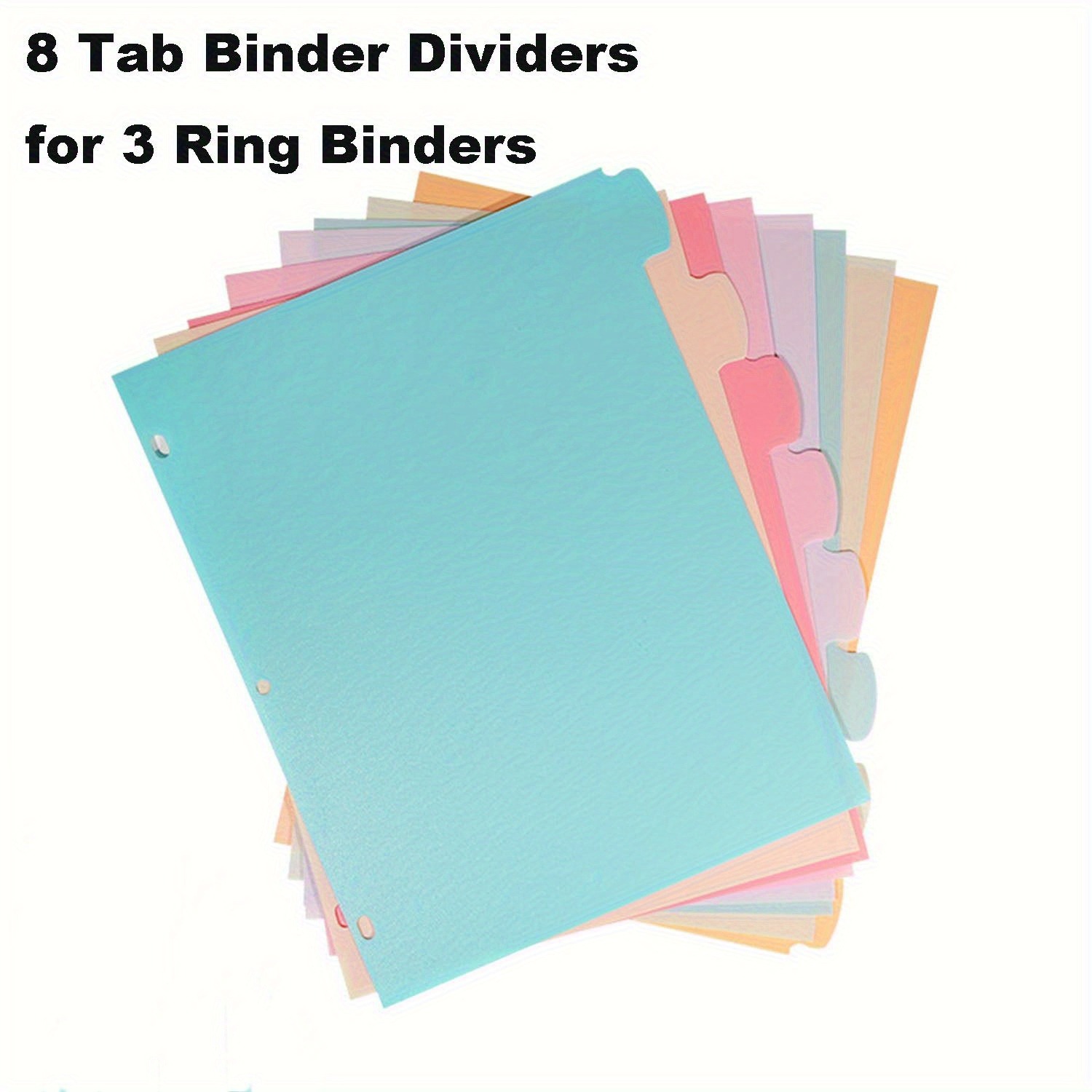 Index Tab Divider - 8 tabbladverdelers voor 3 ringmappen Papieren