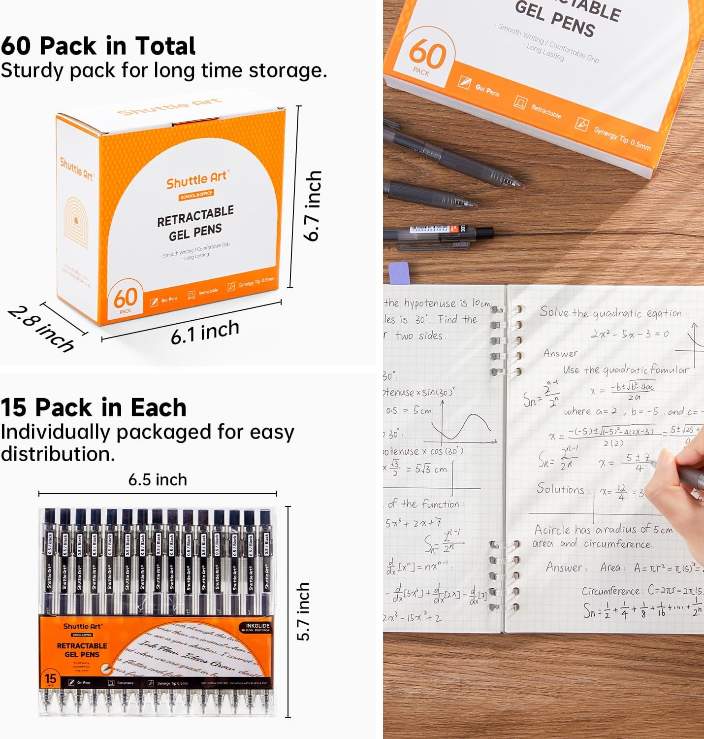 Shuttle Art Zwarte Gelpennen,  - Gel Ink Pen Set recensie en prijs