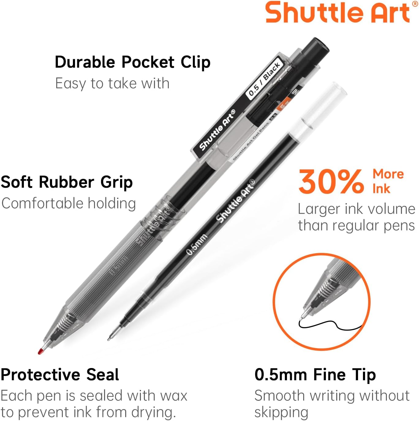 Shuttle Art Zwarte Gelpennen,  - Gel Ink Pen Set recensie en prijs