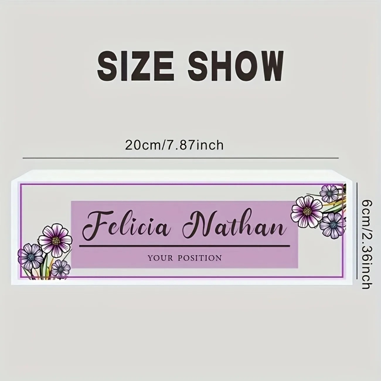 Roze-paarse bloemen-acryl naam - Desk Name Plate recensie en prijs
