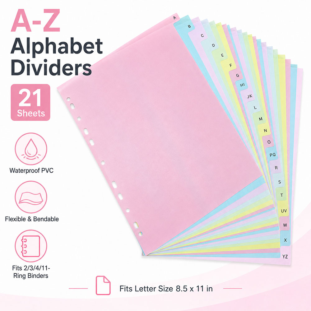 21-vellen A-Z alfabetische tab - Index Tab Divider recensie en prijs