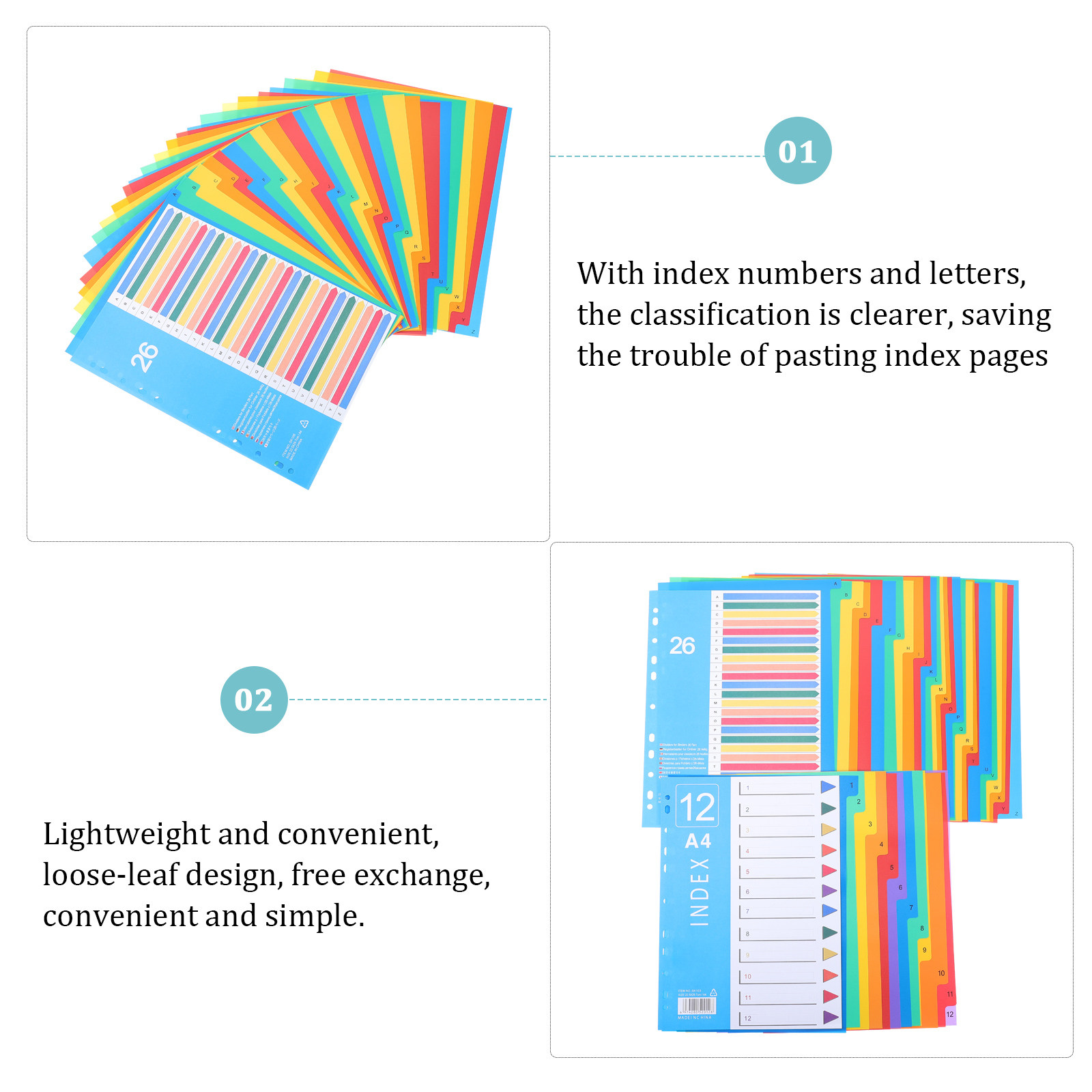 38 stuks, gladde, gekleurde in - Index Tab Divider recensie en prijs